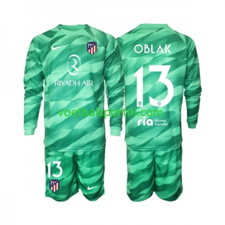 Atlético Madrid Jan Oblak 13 Doelman Uit Shirt Kind Groente 2023-24 L/S